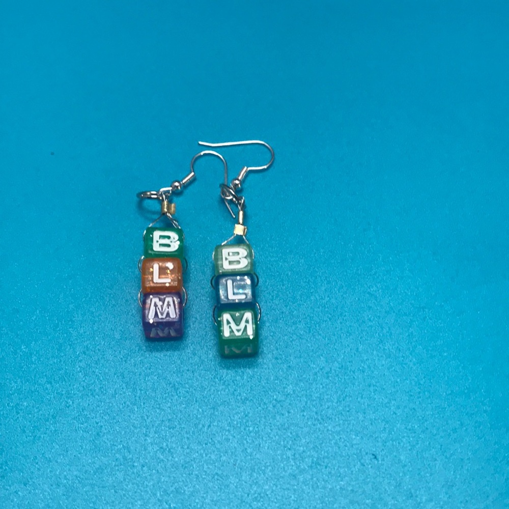 BLM drop earrings